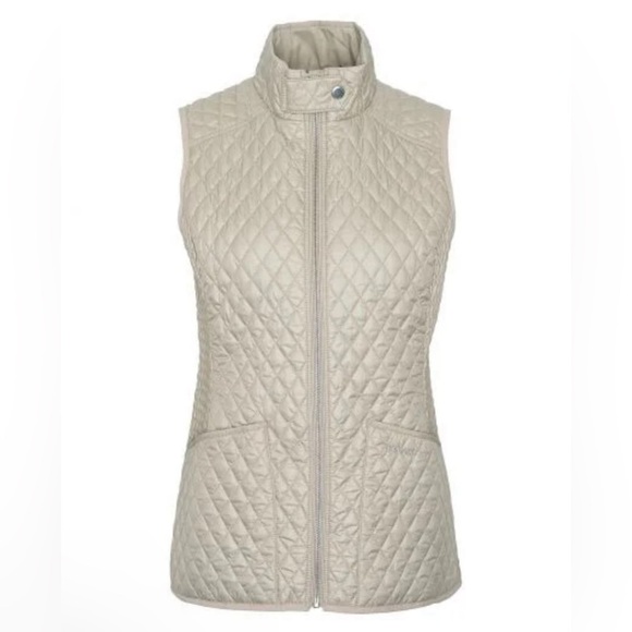 Barbour Jackets & Blazers - Barbour diamond weave vest with flannel lining, cream color, women’s size 6